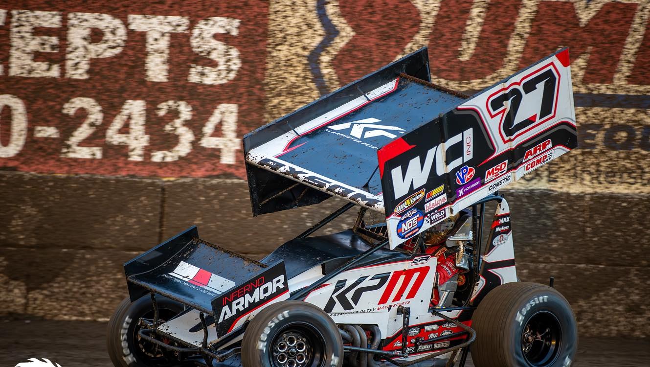 Black and red #27 sprint car wrap by Herbert Graphics